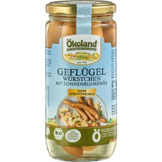 Geflügelwürstchen im Glas
