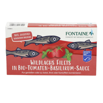 Wildlachsfilet Tomaten Basilikum Creme
