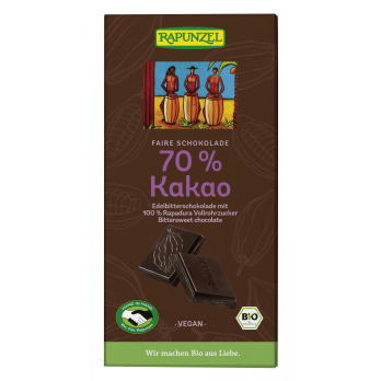 Edelbitter Schokolade 70% Kakao 80 g