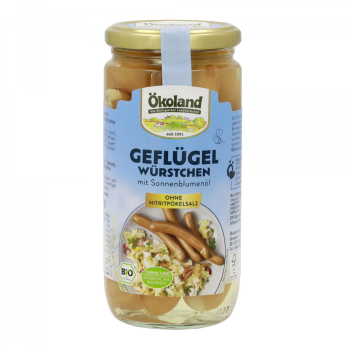 Geflügelwürstchen im Glas